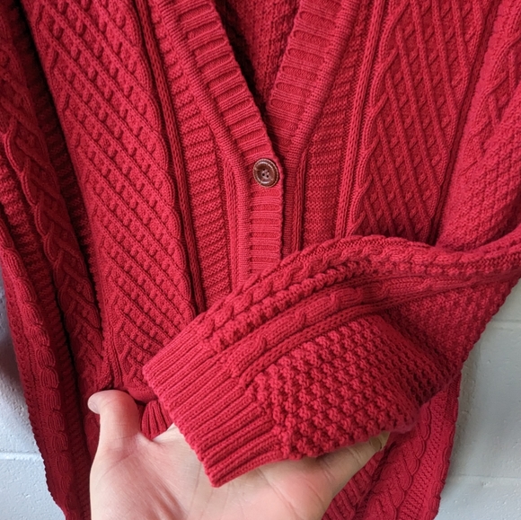 Deep red chunky vintage sweater - Size M - Picture 5 of 7
